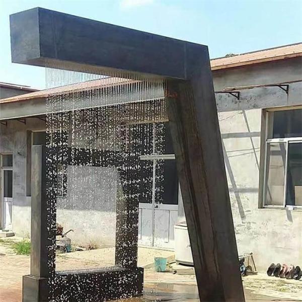 Cortina de chuva de aço corten Cascata decorativa ao ar livre