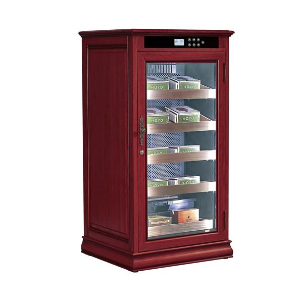 Digital Touch Screen Natural Wood Electric Cigar Humidor Cabinet Cooler