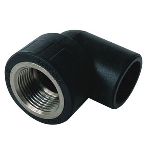 Durable HDPE Socket Fusion Fittings Female Elbow PE100 PN16 SDR11 For Mud Transportation
