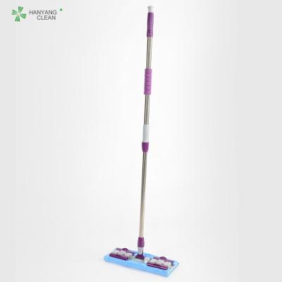 Lint Free Reusable Cleanroom Flat Cleaning Mop With Replaceable Microfiber Cloth