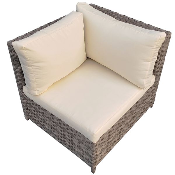 Set of 5 Garden Leisure Sofa Set PE Wicker Steel Frame Hand Weaving Garden Furniture