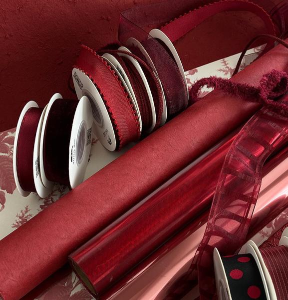 Autumn And Winter Retro Ankora Red Series Flower Wrapping Paper Flower Bouquet Strap Flower Shop DIY Handmade Materials