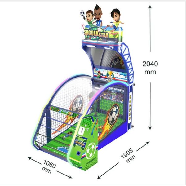 Metal Material Football Shooting Machine / Soccer Game Machine