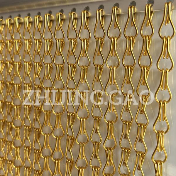 2000mmx2100mm Hotel Hall Divider Aluminum Chain Screen Hang Type