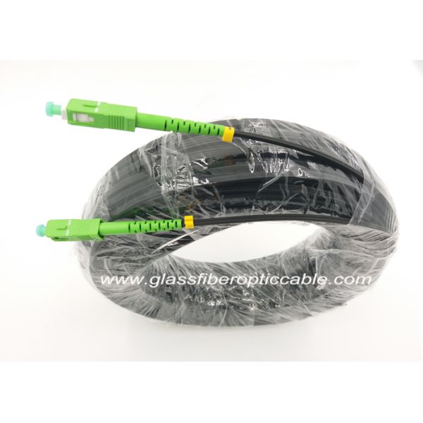 Cabos do remendo da fibra ótica do tubo G657A de LZSH, cabo pendente liso exterior de Ftth