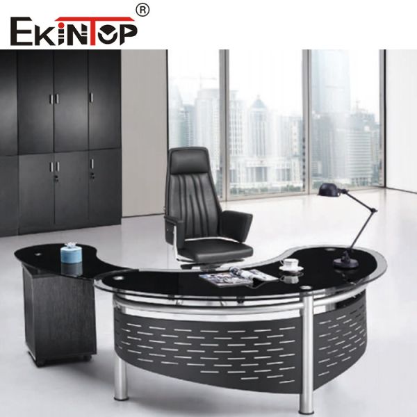 Современные исполнительные стеклянные ноги l форменный стол стола 4 компьютера офиса для главного исполнительного директора
