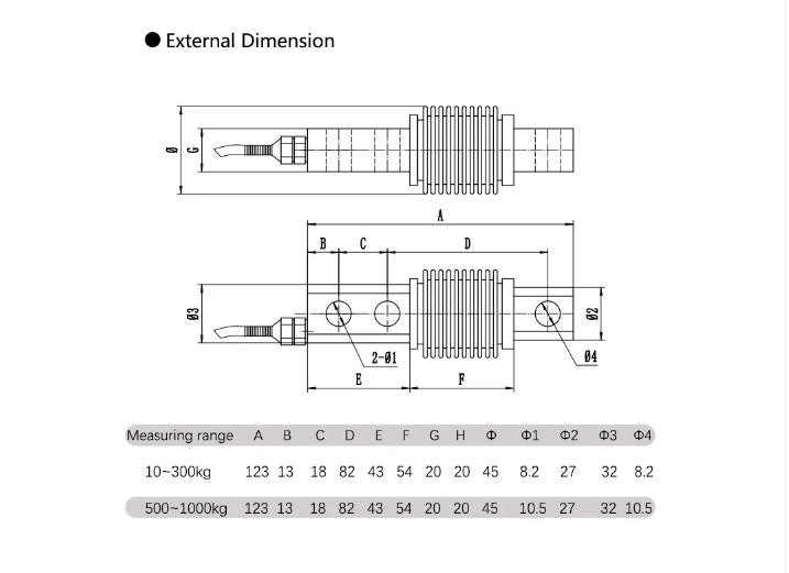 Bellows Sensor Threaded Force Load Cell Transducer для взвешивания оборудования из сплавной стали / нержавеющей стали