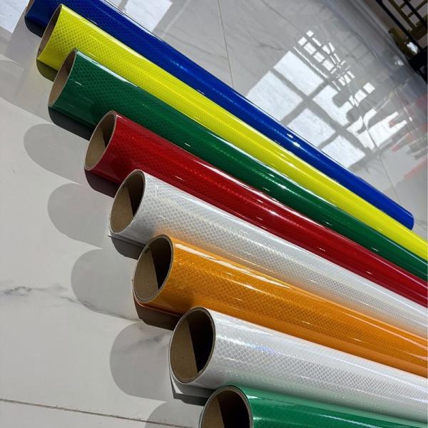 4x150FT Micro White Yellow High Visibility Micro Diamond Grade Reflective Sheeting Film Vinyl for Traffic Signs ODM