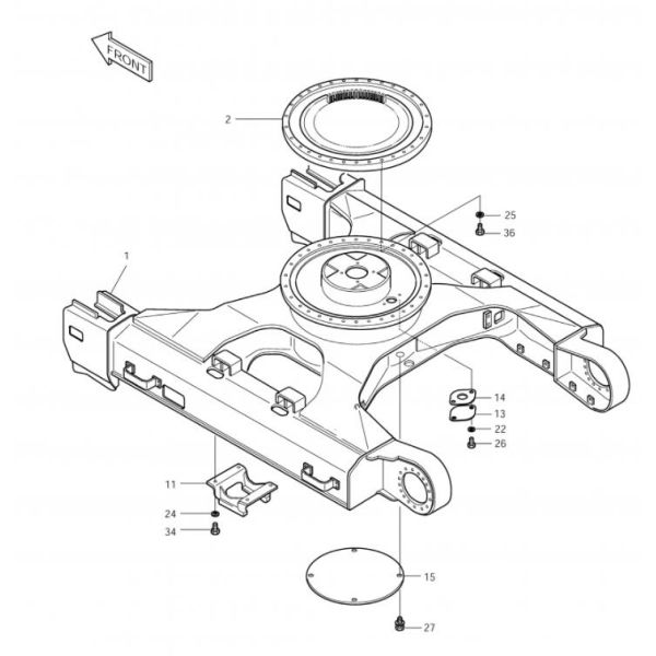 DX225 Solar 230 Solar 225 DX210W Piezas de repuesto para excavadoras 109-00162 Rodamiento oscilante