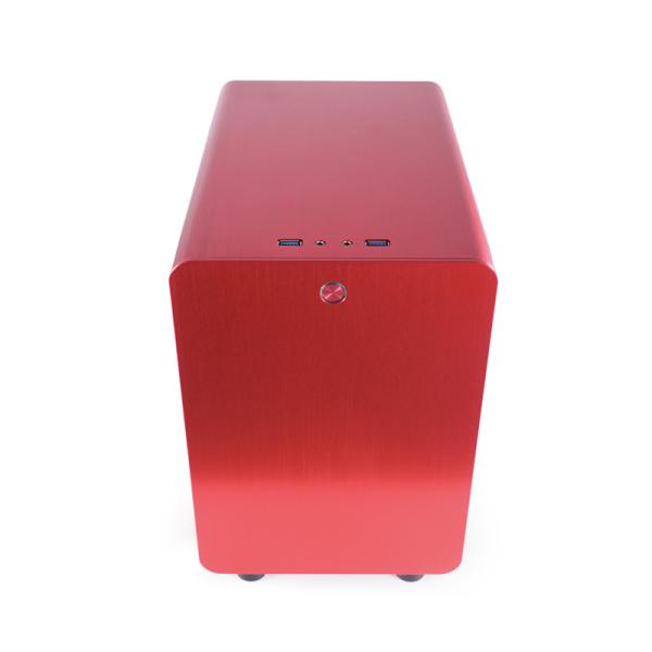 Red SPCC 15*14*8.6cm ATX PSU Aluminium PC Case