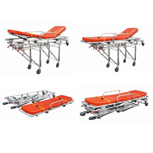 Aluminum Alloy Folding Hospital Ambulance Stretcher Trolley Automatic Loading Stretcher ALS-S006