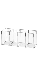 Acrylic Pen Holder 2 Pack,Clear Desktop Pencil Cup Stationery Organizer For Office Desk Accessory -Round