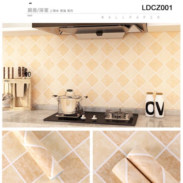 Bathroom Vinyl Wallpaper Imitated Ceramic Tile Design for Wall Decoration 3d Wall Covering