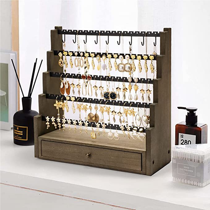 Large Capacity Stall Earring Display Stand Household Jewelry Necklace Rack Multi-layer Bracelet Storage Rack Display Racks
