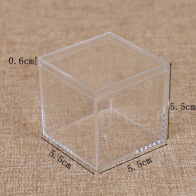Customize Acrylic Boxes with Lid for Display Clear Plastic Square Cube