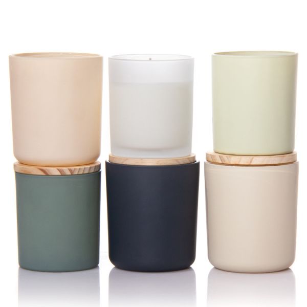 Frosted Glass Candle Jar