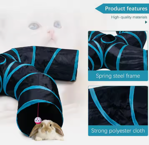 OEM/ODM Interactive Cat Funny Toy 4 Way S type Cat Tunnel Collapsible Pet Extra Large