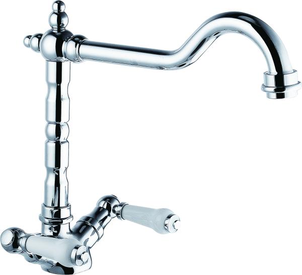 Crampons spéciaux pour mélangeur de cuisine à double poignée Finition chrome 250 mm de hauteur