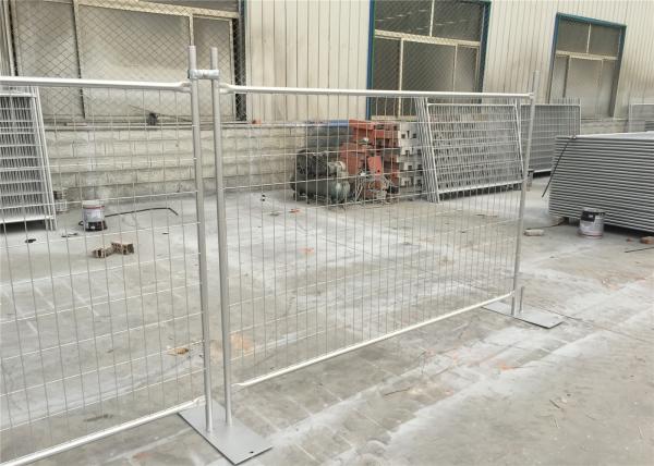 Secure temporary fencing with steel plate base 150mm width x 600mm length x 8mm thick 2.1m*2.4m temp fence panels
