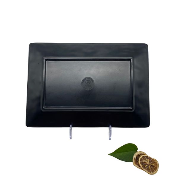 Hotel Melamine Soup Plate Rectangle 12'' With Reliefs Texture