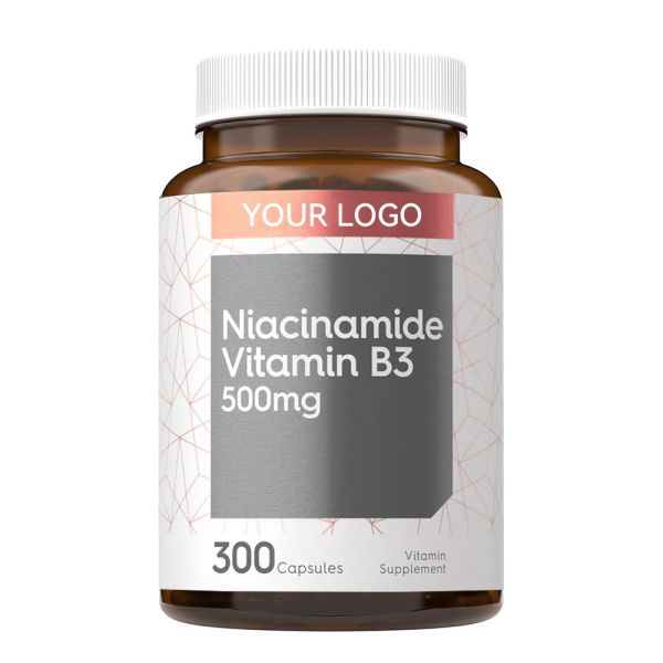 Niacinamide Vitamin B3 Capsules 500mg Immune Support 300pcs Bottle