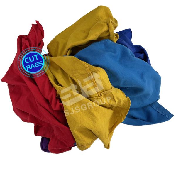 Multicolor 5kg 10kg 20kg 25kg 100kg Clean tshirt rags Mix Color Cotton Rags Cut Pieces tshirt rags trapos industriales