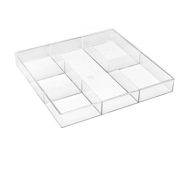 Acrylic Drawer Organizer Storage Tray Clear Desk Makeup Drawer Organizer for Kitchen  Office