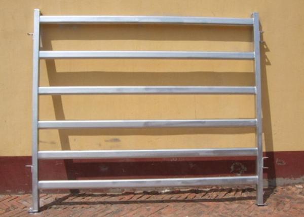 Heavy Duty 6 Rails Oval Tube 40X80MM Horse Yard Panel 1.8X2.1Meter Corral Fence Panel