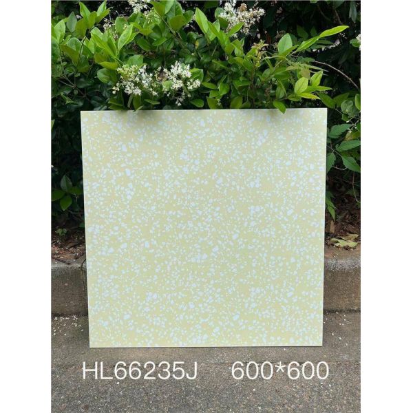 Waterproof Blue 600x600mm Indoor Floor Terrazzo Ceramic Tiles For Bathroom