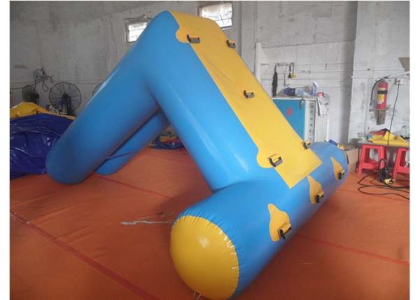 Heat - Welding Seams Inflatable Floating Slide 3*2.2*1.8m For Water Park / Lake