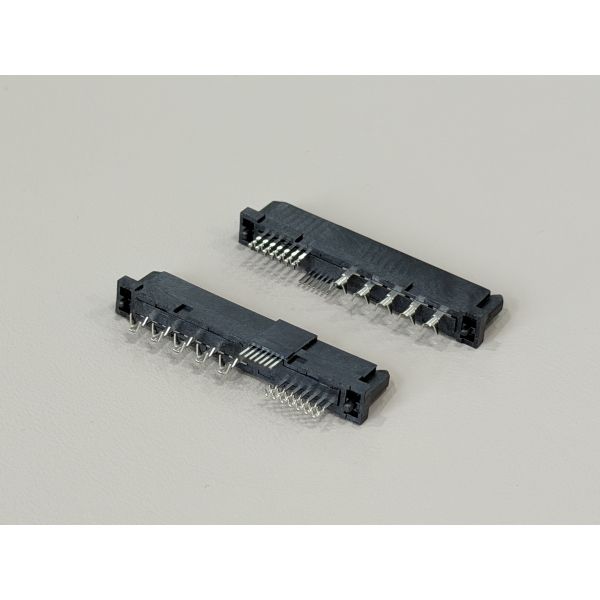 High-Speed SAS 29P IDC Female Cable Connector 180° with Peg, Phosphor Bronze Terminals & Gold G/F Contact | Electrical Signal Connector for PCB & Wiring Harness Customization