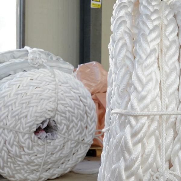 8 Strand Polyester Rope 40mm UV Resistant Marine Mooring