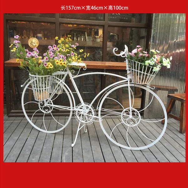 Modern Flower Pot Bike Display Stand for Creative Weeding and Sofa Set Decoration