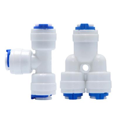 Plastic Push To Connect Tube Fittings Tee Joint Tee Quick Connect Fittings