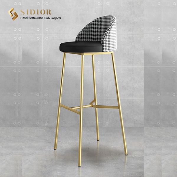 Bar Chair, Bar Stool, High Chair, Stainless Steel, Metal, PU Leather, Fabric Upholstery Restaurant,Club, Hotel Bar Chair