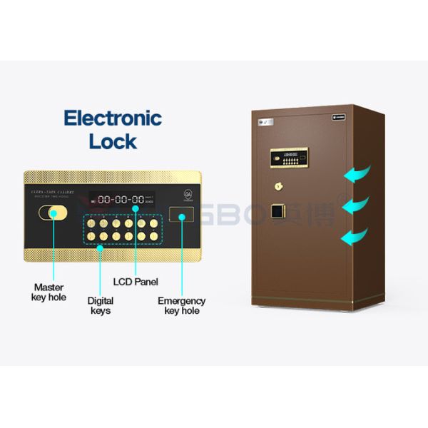 H1000mm Solid Steel Electronic lock Luxury Office Safe Box For Security YB/N7-100