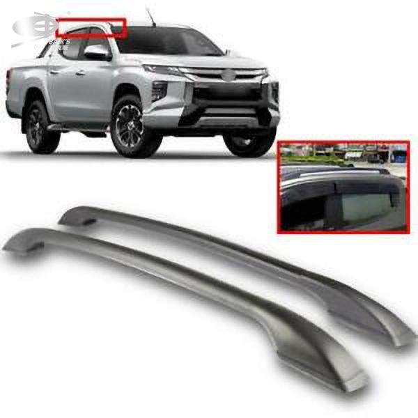 Silve Roof Rack Abs For Mitsubishi Triton L200 Matte Black 2019-On