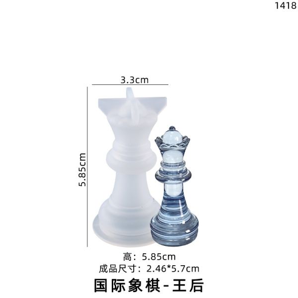 DIY crystal dropper mold, three-dimensional international chess piece board silicone mold