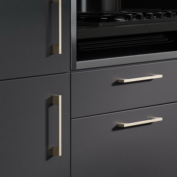 Modern Euro E1 PVC Melamine Island PVC MDF Kitchen Cabinets