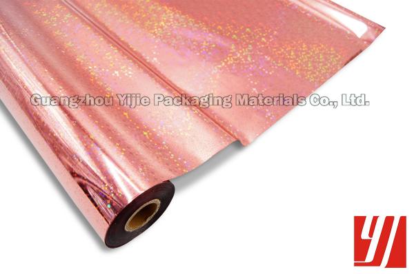 ANIMAL DE ESTIMAÇÃO cor-de-rosa efervescente das estrelas rolo da folha do laser de 12 mícrons