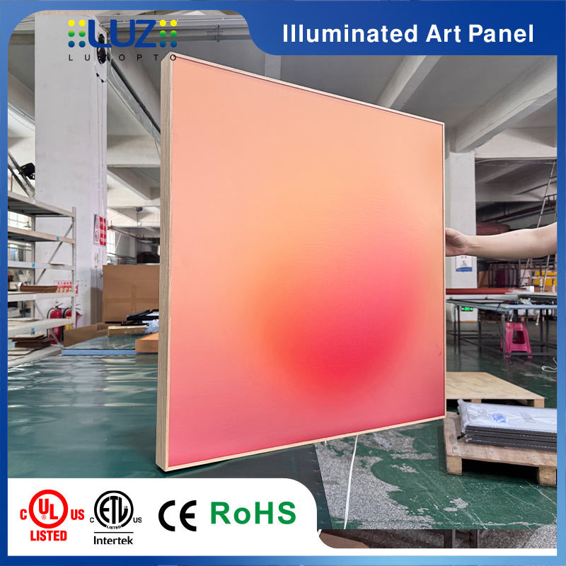 Coral Sunrise Backlit Acrylic Wall Light – Smart Dimmable LED Art Canvas