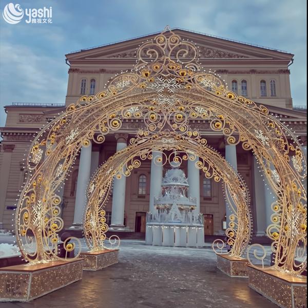 Christmas Wedding LED Lighting Wire Arch Gate Large Handmade
