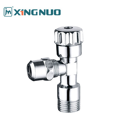 Valve d'angle nickelée avec roue à main et capuchon de prise Valves à billes en