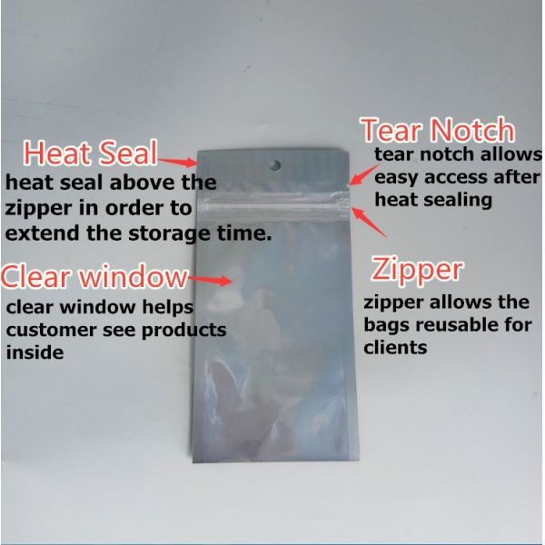 3 Sides Sealing Grip Seal Bags Leak Proof Heat Sealing For Churros Candy Food