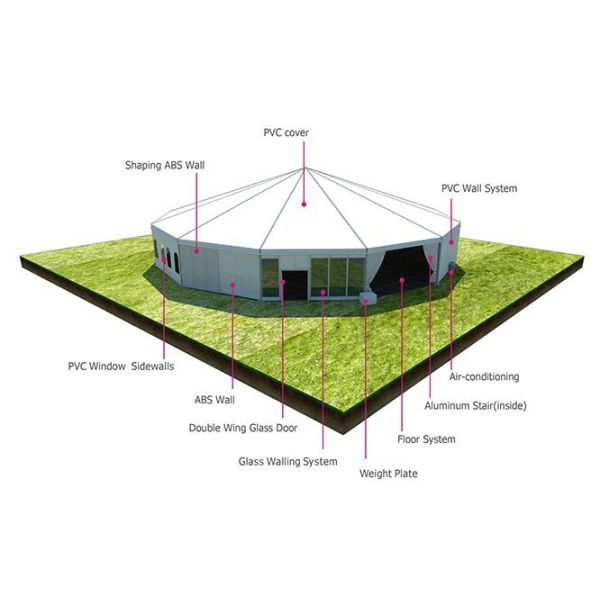 Высокий пиковый цирк шатра шатра шестиугольника алюминиевый