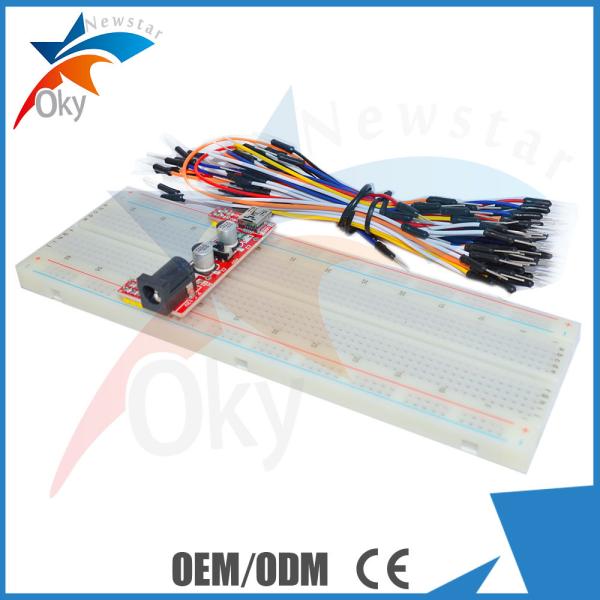 3.3V/5V Electronic Breadboard Power Module 830 Points Bread Board 65 Flexible Jumper Wires