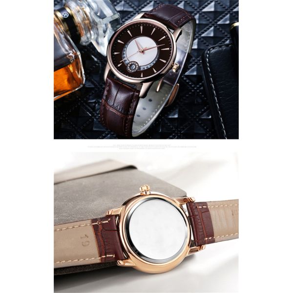 Ladies Leather Stylish Beauty Quartz Movement Wrist Watch