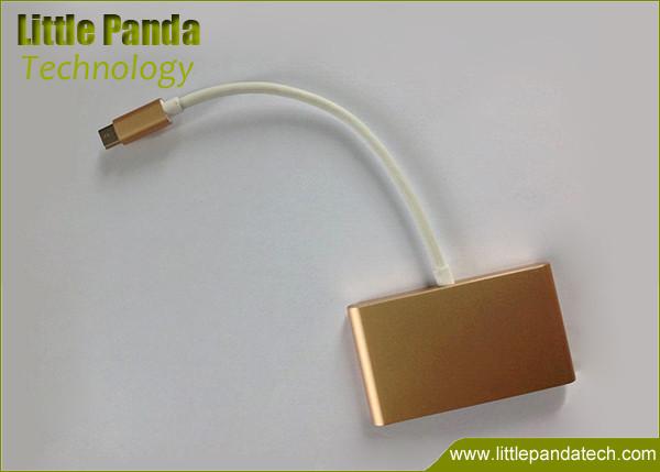 2016 Gold Plated 4 Ports Ethernet Hub USB 3.1 Type C Hub 4 Ports USB Hub