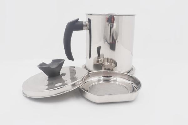 1.3L Cooking tools stainless steel oil pot with strainer multifunctional grease filter