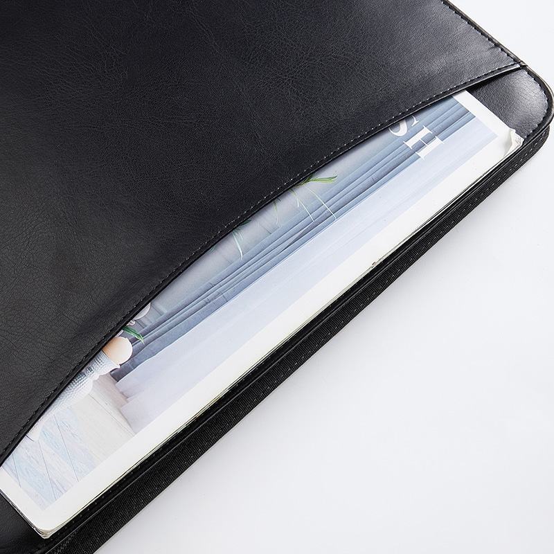 Stamped A4 Conference Leather Presentation Folder Portfolio Binder Custom Logo